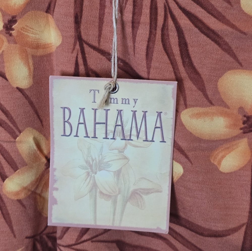 Tommy Bahama Orange Floral Ferntasia Guava Tank Top NWT - Picture 3 of 5